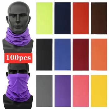 

100pcs In Stock 12 Colors Bandanas Magic Headscarf Riding Mask Tube Neck Face Headscarves Sport Magic Headband Bandana