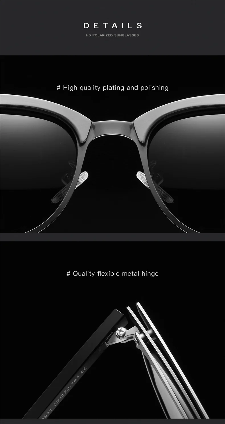 KARL классические поляризационные солнцезащитные очки без оправы, мужские брендовые дизайнерские ретро солнцезащитные очки для вождения, рыбалки TR90, металлическая оправа UV400