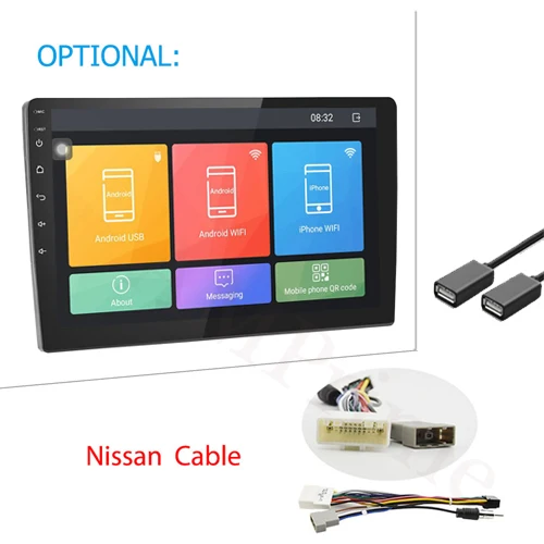 Nissan Cable AMPrime " Android автомобильный Радио 2 Din мультимедийный плеер gps навигация авто стерео wifi Bluetooth FM видео плеер Mirrorlink камера - Цвет: Nissan Cable
