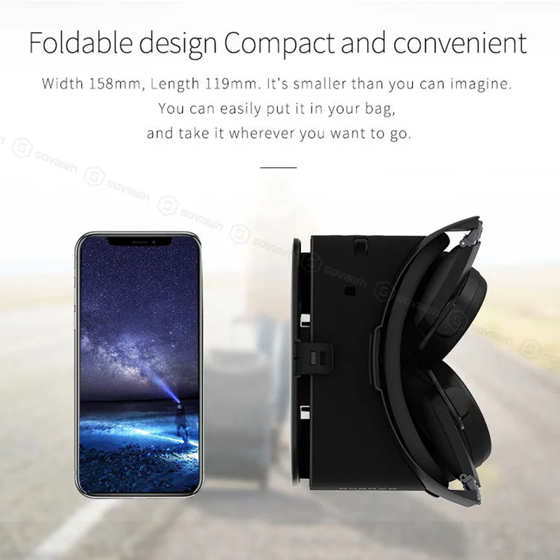BOBO VR Z6, беспроводные Bluetooth 3D очки, виртуальная реальность для смартфона, стерео гарнитура VR, картон для iPhone, Android