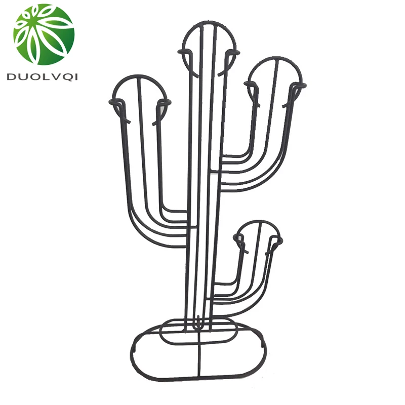 

Practical Metal Coffee Capsule Dispenser Rack Creative Cactus Shape Capsules Stand Storage Holder Fits For 40 Nespresso Capsules