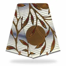 Нигерийский Африканский Анкара Золотой настоящий мягкий воск принт восковая ткань, цветок воды хлопок африканская одежда материал