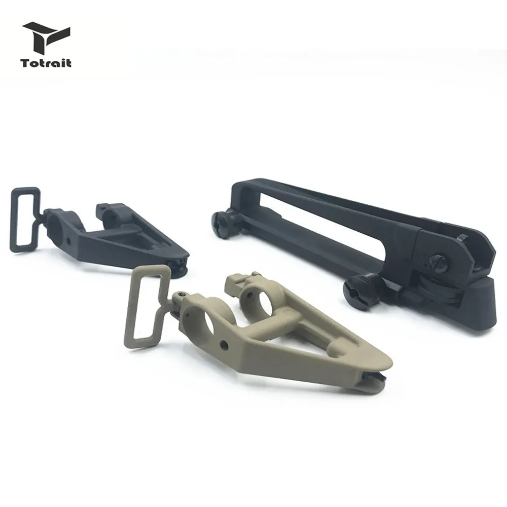Металлическая съемная черная ручка для переноски topiston Airsoft AR15 двойные отверстия