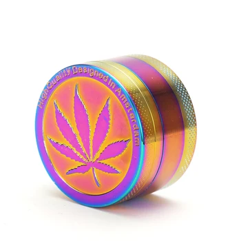 

Metal Zinc Alloy 40mm Tobacco Grinder Rainbow color Herb Spice Mill Crusher Smoking Pipe Accessories Grinder Shisha Hookah Pipe