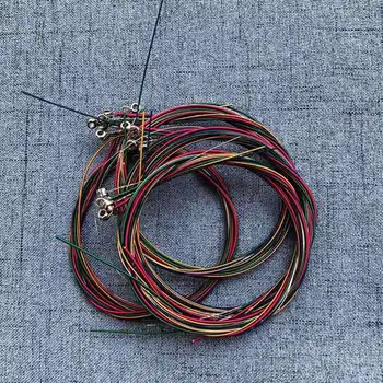 

6 pcs/set Colorful Nylon Guitar Strings Copper Alloy strings For Acoustic Folk Guitar Classic Guitar