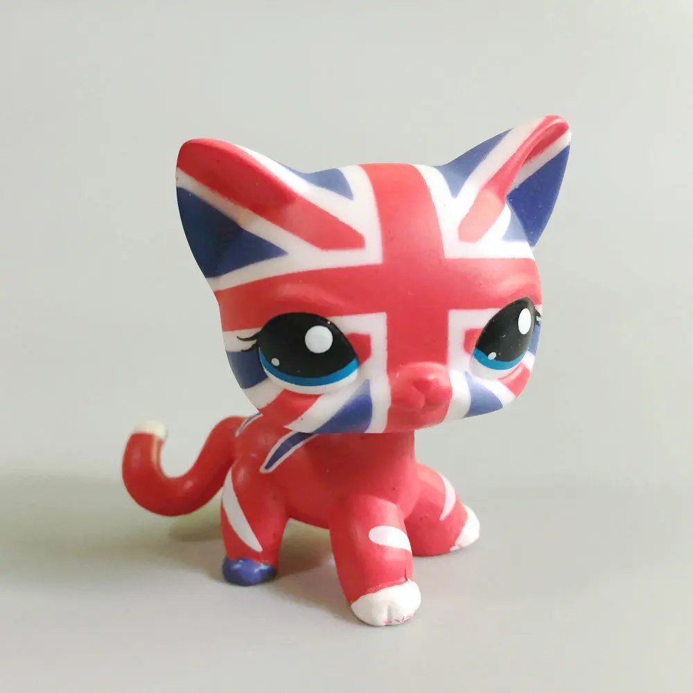 Littlest животное OOAK флаг короткие волосы кошка ручная роспись рисунок для ребенка