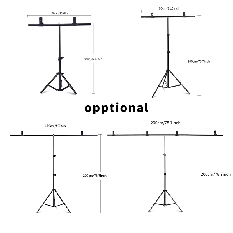 Professional Photography Photo Backdrops T-Shape Background Frame Support System Stands With Clamps