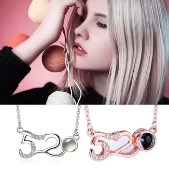 

Customized Fashion Stainless Steel Name Necklace Personalized Number Silver Choker Handmade Necklace Pendant Nameplate Gift