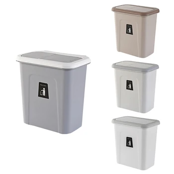 

JOYLIVE Simple Storage Box Kitchen Garbage Storage Bucket Kitchen Push Cover Trash Can Hanging Fruit And Vegetable Skin
