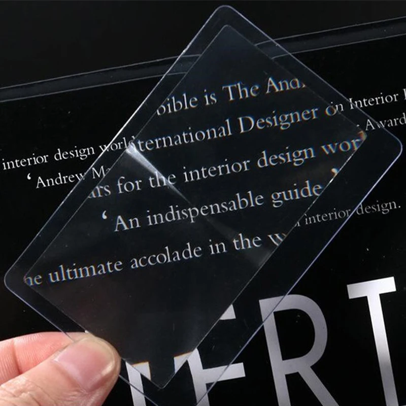 7 Pcs Magnifying Glass Reading View Lens Size 85 * 55mm Portable Easy To Carry Transparent Magnifying Glass