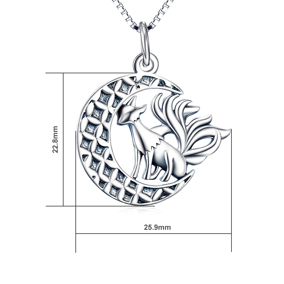 Женское ожерелье из серебра 925 пробы с подвеской в виде лисы|silver jewelry|sterling silver