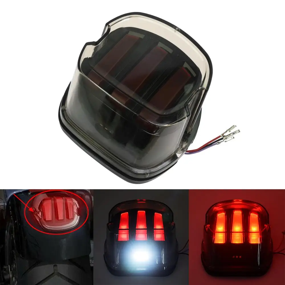  Motorcycle Red Brake Turn Signal Taillights License Plate LED Tail Light For Harley Touring Sportst - 4000131242356