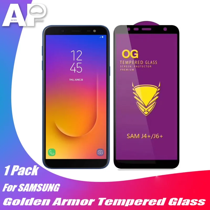 Acespower для SAMSUNG J4 J5 J6 J7 J8 Золотая Броня закаленное стекло A5 A6 A7 A8 A9 9H полное покрытие