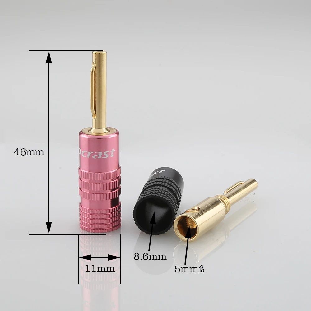 Audiocrast B839G 24K позолоченный Горячий Новый кабель для динамика разъемы типа банан |