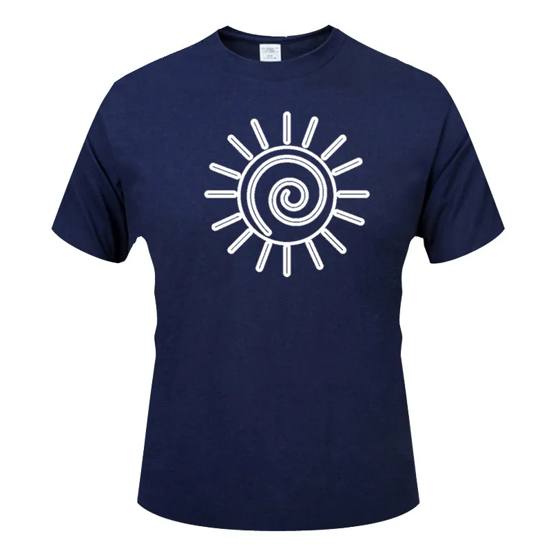 

High Quality Fun cool sun art minimalism exquisite decoration Print men bottoming shirt solid color Casual clothes Male Tees