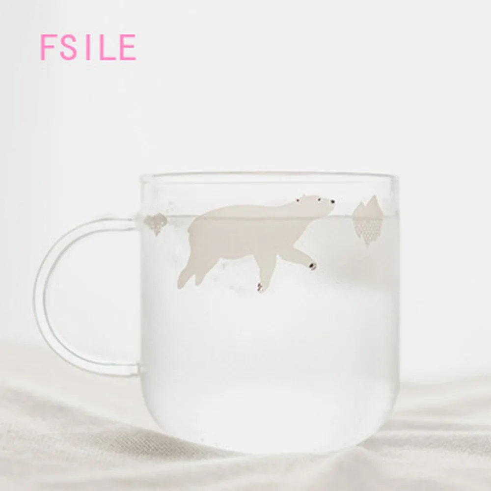 Креативная чашка для пресной воды модная простая полярная стеклянная Милая