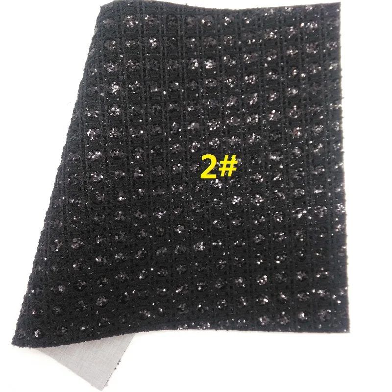 Черный Блеск Fabirc, замшевая из искусственной кожи ткань, ткачество искусственная кожа листы для лук A4 " x11" Мерцание Ming XM414