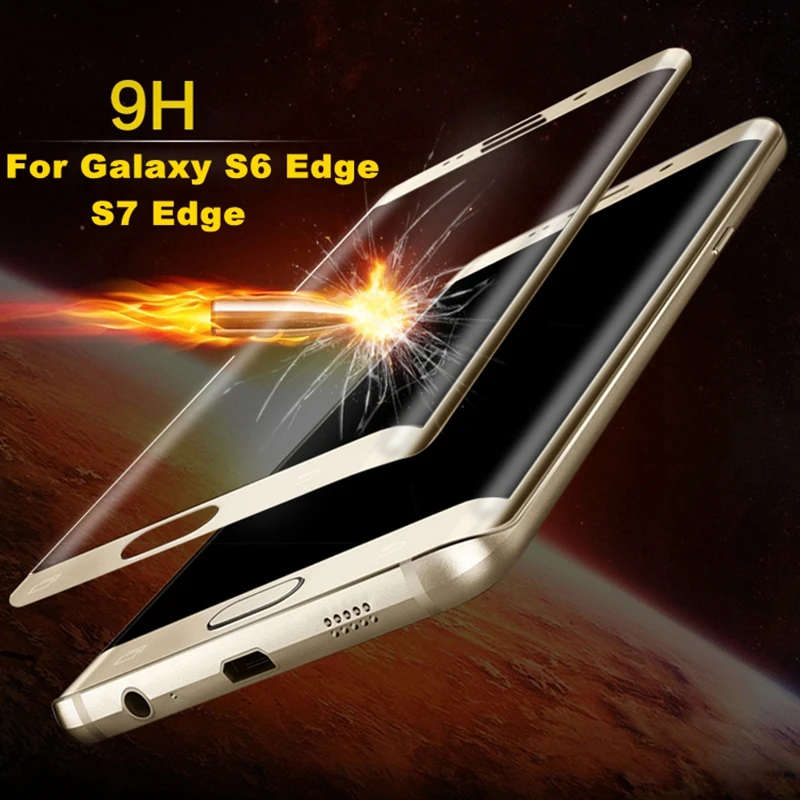 Для Samsung S6 S7 Edge 3D красочное полное покрытие стекло закаленное защитное для экрана