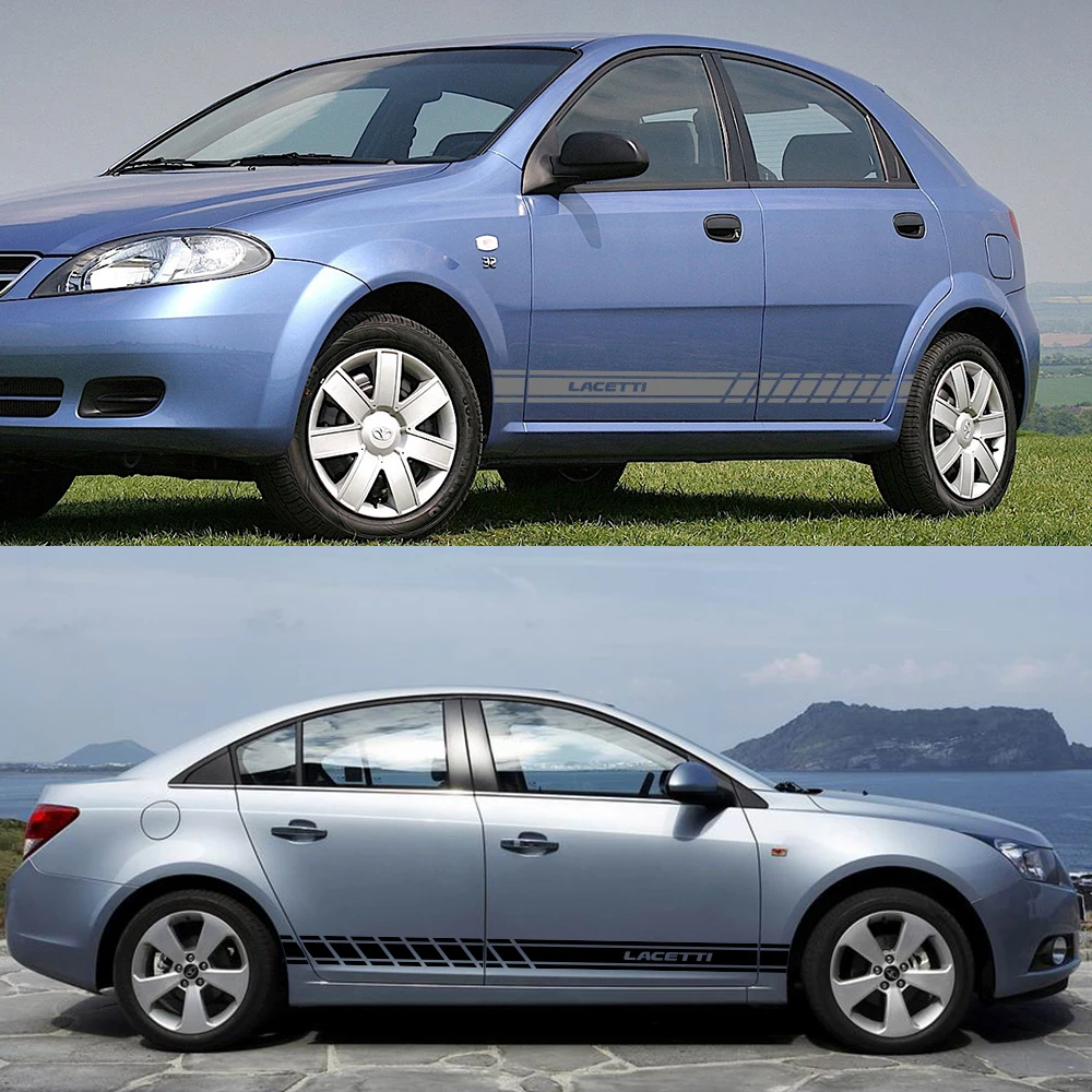 2 шт. боковые наклейки на двери автомобиля для Chevrolet Lacetti Cruze Captiva Equinox Trax Impala Camaro Z71 Sonic Spark Sail Aveo SS Malibu