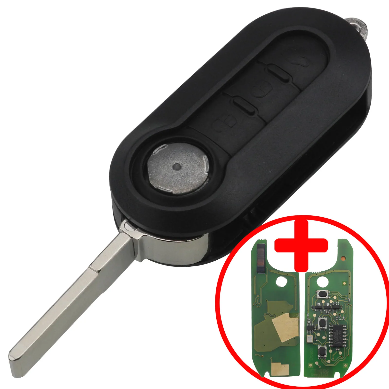 

for Fiat 433MHz ID46 500L MPV Ducato for Citroen Jumper for Peugeot Boxer 2008-2015 RX2TRF198 3 Button Remote Key Fob