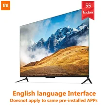 Xiaomi tv 4 55 дюймов 4K смарт ультра тонкий телевизор с настенным и настольным ультра узким металлическим каркасом 2 ГБ 8 ГБ Смарт ТВ