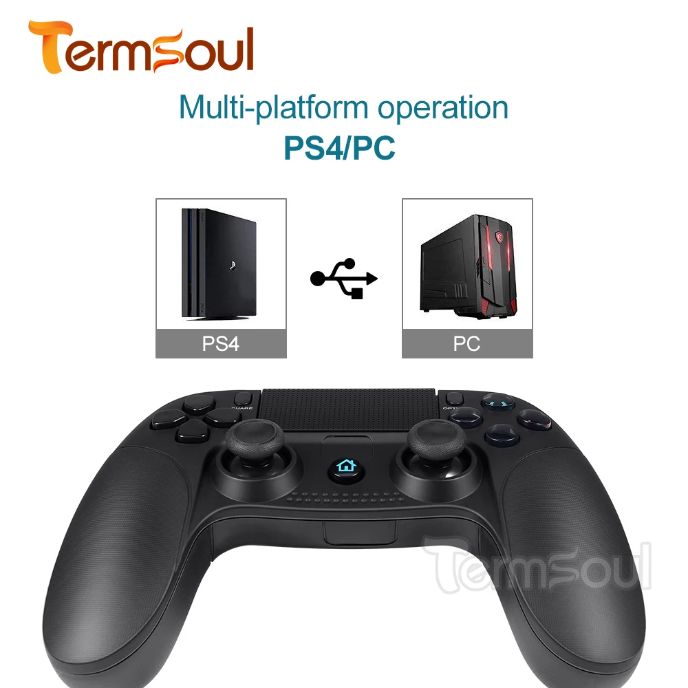 Проводной контроллер для PS4 NA15 Двойной вибрационный ударный геймпад PlayStation 4 с
