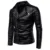 Obique Zipper Motorcycle Leather Jacket Men Stylish Striped Winter Windproof Casaco Masculino PU Leather Jackets Coats Mens 7