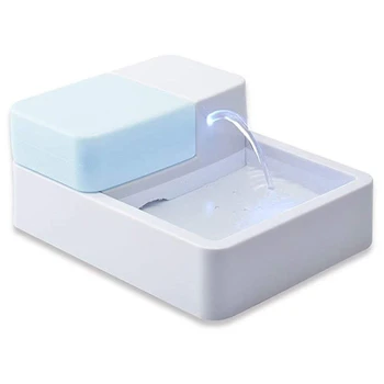 

LED Electric Pet Water Drinking Filter Fountain Bowl Dogs Cats Drinker, 1.8Litre, Automatic Circulation, Carbon Filtered Water,