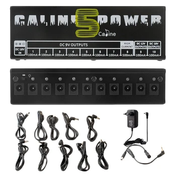 

Caline Cp-05 Guitar Effect Pedal Power 10 Isolated Output 18V with Voltage Short Circuit / Overcurrent Protection,Eu Plug