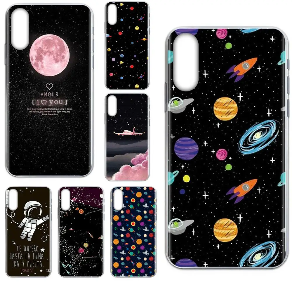 В виде космонавта Space Love Луна самолет элегантные для Galaxy J1 J2 J3 J330 J4 J5 J6 J7 J730 J8 2015 2016
