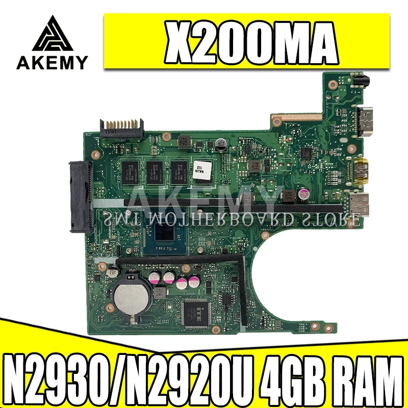 X200MA материнская плата REV2.1 для For Asus F200M X200M ноутбука N2930 N2920 4 Гб ядра|motherboard for asus|laptop