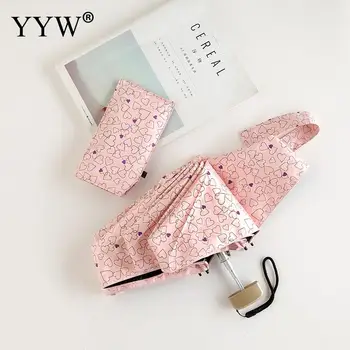 

Folding Sun Umbrella Rain Women'S Umbrellas Children Parasol Paraguas Anti-Uv Umbrella Vinyl Ambrella Travel Sombrilla Portable