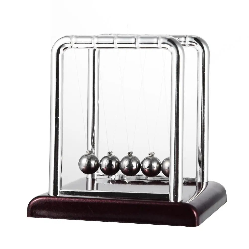Newtons Cradle Steel Balance Ball Physics Science Oval Arch Circular Newton Billiards Sail Pendulum Newton Billiards #BW