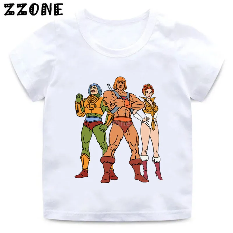 cartoon print t shirt bebê crianças engraçado