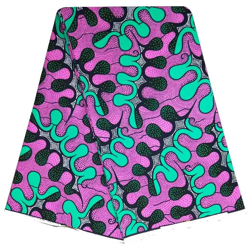 wax fabric Хлопок высокое качество Новое поступление Голландский Настоящий Воск 6 ярдов/шт, африканская вощеная ткань принтом гарантия мягкие восковые ткани - Цвет: wax fabric