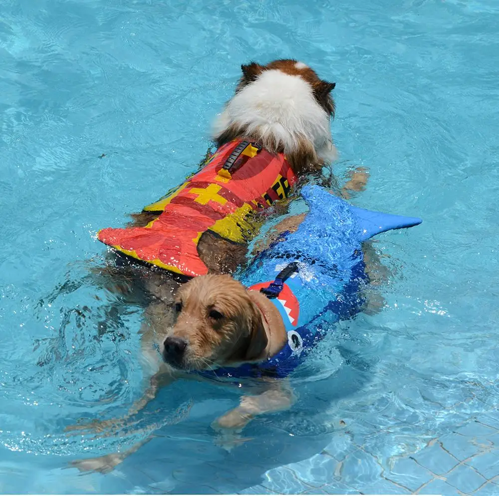 Petguider Pet Dog Life Jacket Summer Clothes Shark Lobster Cute Vest for Medium Large Dogs Swimwear | Дом и сад
