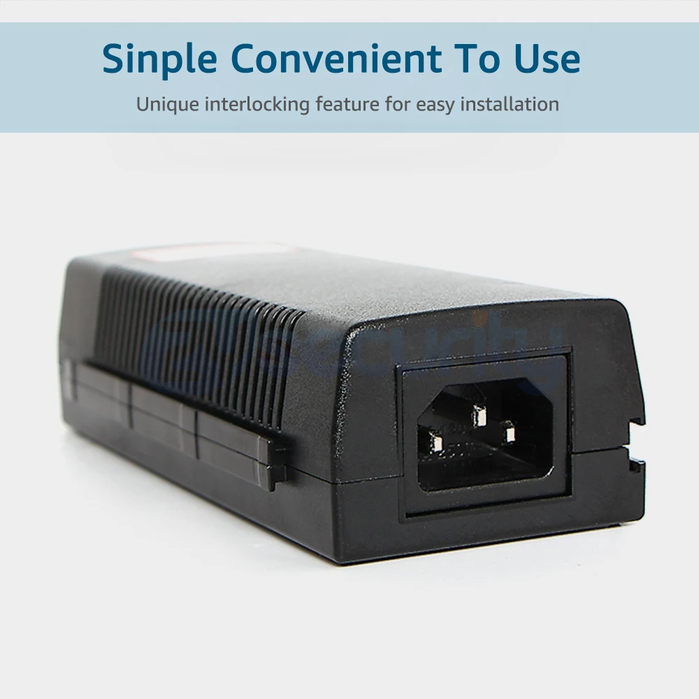 PoE инжектор 1000 Мбит/с гигабит 48 в 30 Вт AC 100 240 IEEE 802.3u 100BaseTx Power Over Ethernet RJ45 адаптер для IP
