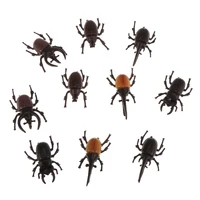 10pc Assorted Plastic Animal Insect Bug Beetle Replica Figure Kids Trick Toy 1