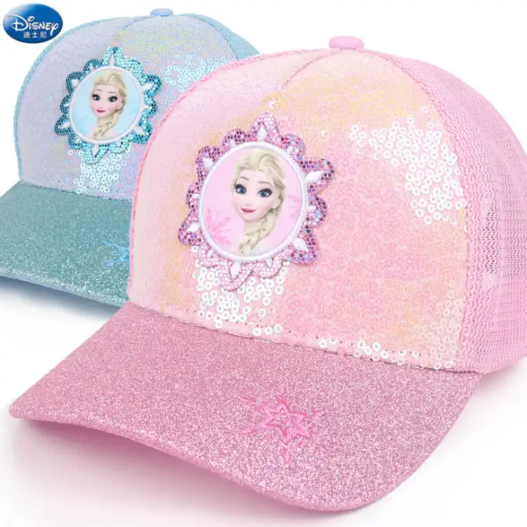 ディズニー子供の帽子の少女夏サンスクリーンメッシュキャップサンシェード氷と雪ワンダーランド王女の太陽の帽子バイザー大人の野球帽 Girl S Hats Aliexpress