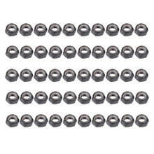 50 Pieces Skateboard Longboard Trucks Wheels Replacement Axle Nuts Hardware for Outdoor Sports Skiing Skateboarding Snowboarding