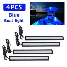 4 adet 6.7 inç mavi LED ışık deniz sınıfı büyük süper parlak 12 Volt mavi nezaket ışıkları yüksek kaliteli COB su geçirmez tekne zemini işık