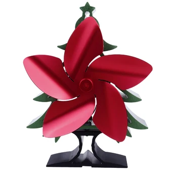 

1pc Christmas Tree Shaped Fan Fireplace Fan Heat Energy Drive Fan Thermal Power Fan Christmas Tree Fan Room Kitchen Party Home