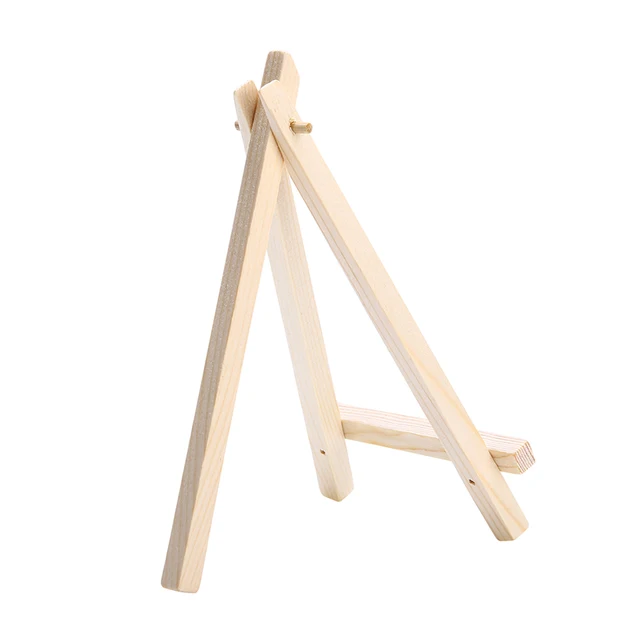 10Pcs Wood Mini Easel Frame Triangle Wedding Table Card Stand Display Holder Holder Children Painting Craft Artist Supplies 5