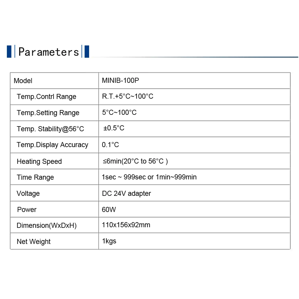 US $330.00 MINIB100P Laboratory Mini Digital Biological Indicator Incubator LED Display Exchangeable Blocks