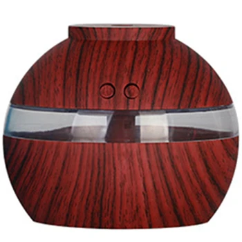

USB Ultrasonic Humidifier 300Ml Aroma Diffuser Essential Oil Diffuser Aroma Sprayer with LED Red Wood Grain