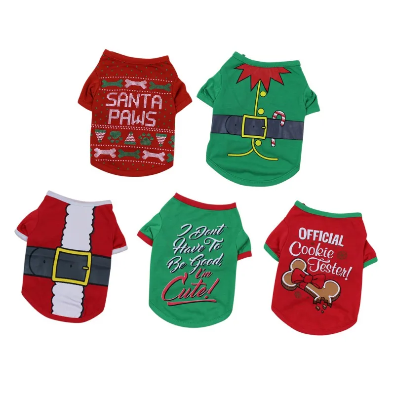 Одежда для собак, Рождественский костюм, мультяшная одежда для маленьких собак, тканевый костюм, Рождественская одежда для кошек, собак, чихуахуа#7353