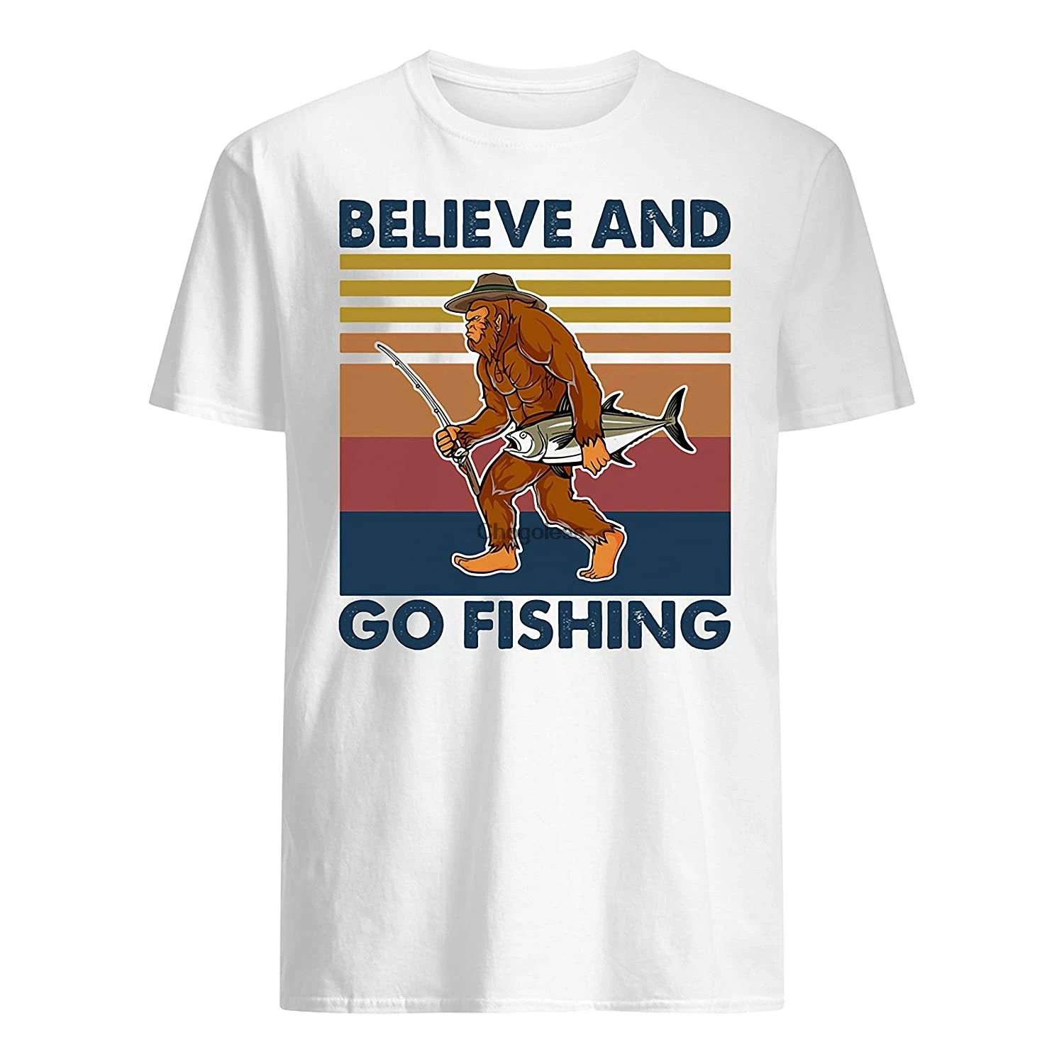 bigfoot fishing shirt