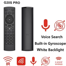 Giroscopio de voz G20S Pro Air Mouse para Android TV BOX, Control remoto por voz inteligente, asistente de Google para aprendizaje IR