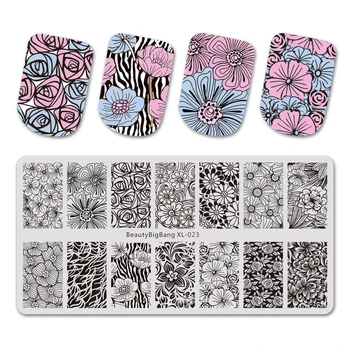 

Beautybigbang Stamping Plates 6*12CM Cloud Star Cute Unicorn Pattern Nail Art Stamping Plate Printing Image XL-081