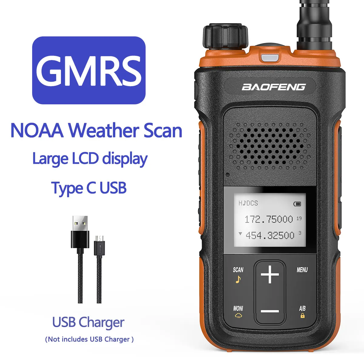 Baofeng Gmrs Handheld Radio Long Range Gmrs Repeater Capable With Dual